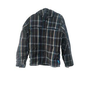 RIPZONE Jacket Core 5000MM Ski Snowboard  Mens Hooded Winter Plaid Size S